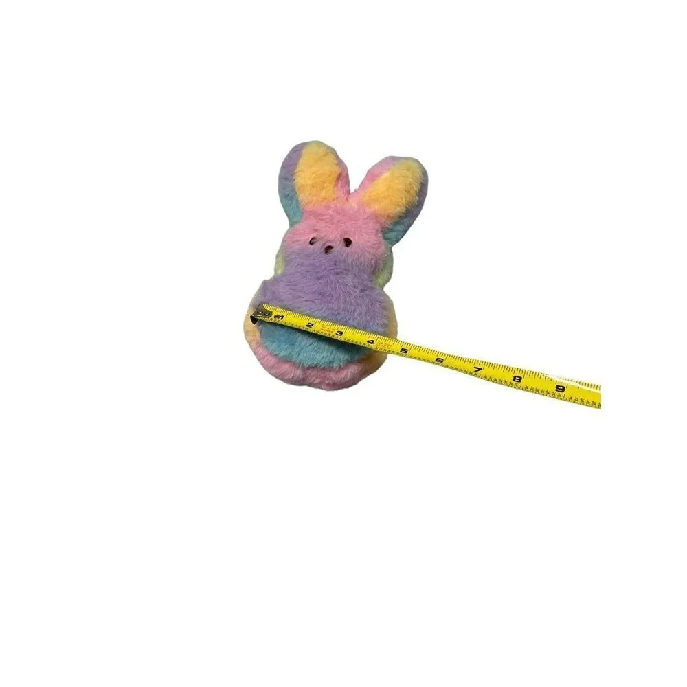 PEEPS Easter Bunny Pastel Rainbow Tie Dye Stuffed Animal Plush 8”